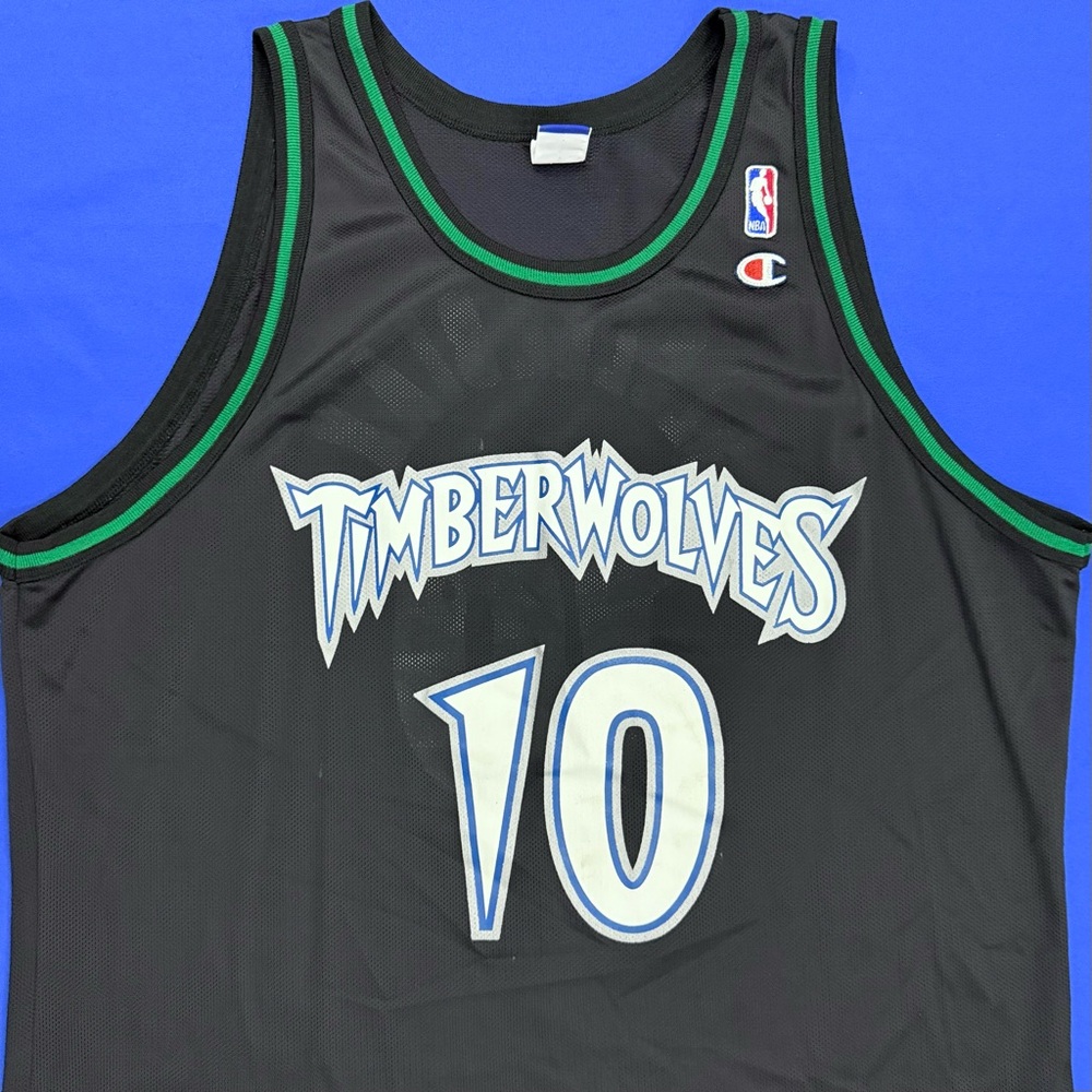 Champion Wally Szczerbiak Minnesota Timberwolves #10 Black Jersey 52 Men’s XXL